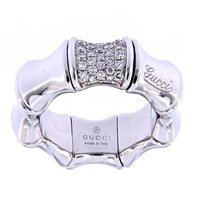 Anello Gucci Donna Bamboo in Oro bianco Diamante 0.27 Ct YBC246465001014-14 - YBC246465001014-14